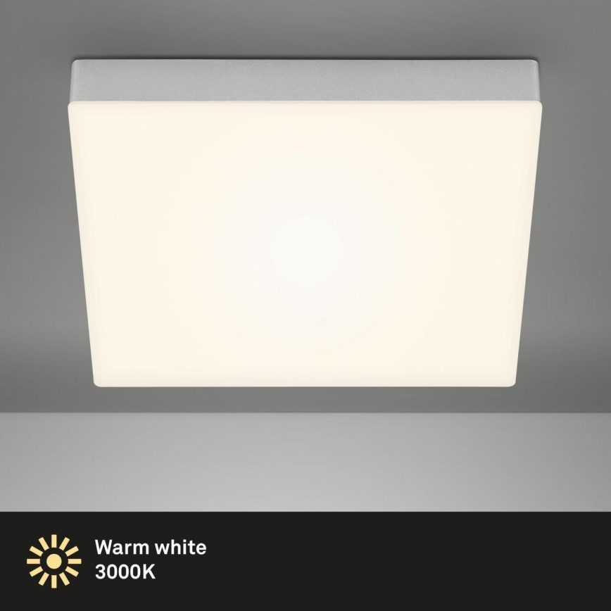 Briloner 7071-014 - LED Griestu lampa FLAME LED/21W/230V 3000K 28,7x28,7 cm sudraba