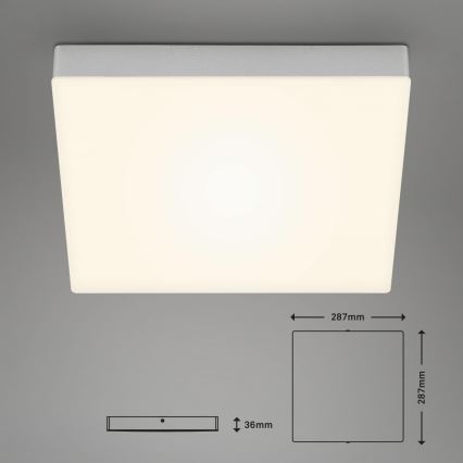 Briloner 7071-014 - LED Griestu lampa FLAME LED/21W/230V 3000K 28,7x28,7 cm sudraba