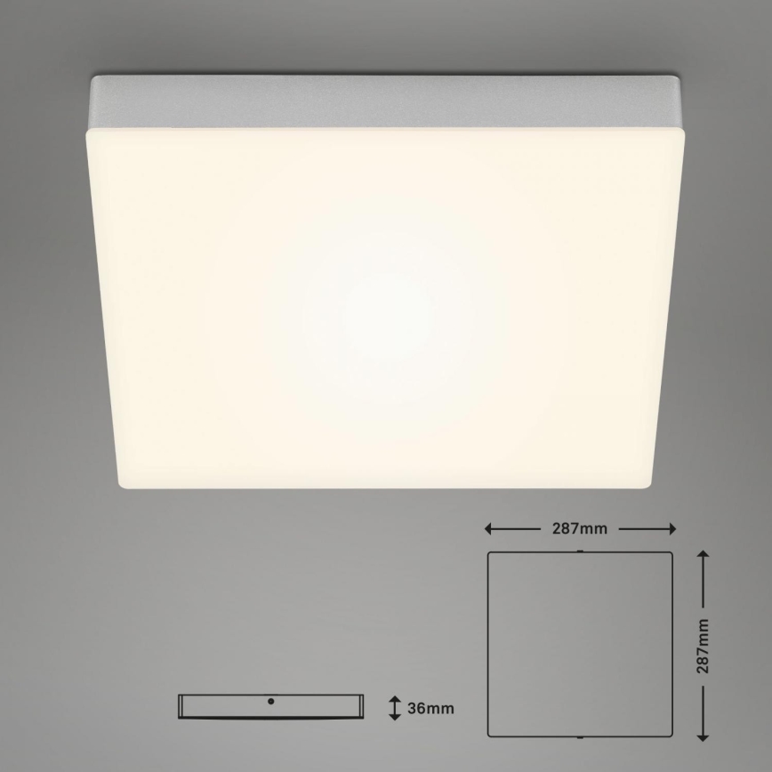 Briloner 7071-014 - LED Griestu lampa FLAME LED/21W/230V 3000K 28,7x28,7 cm sudraba