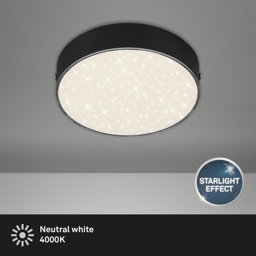 Briloner 7072-415 - LED Griestu lampa STAR SKY LED/11W/230V 4000K d. 15 cm melna