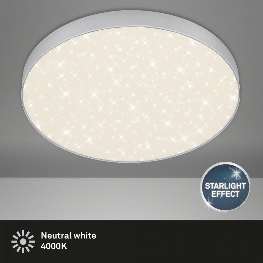Briloner 7075-414 - LED Griestu lampa STAR SKY LED/24,5W/230V 4000K d. 38 cm sudraba