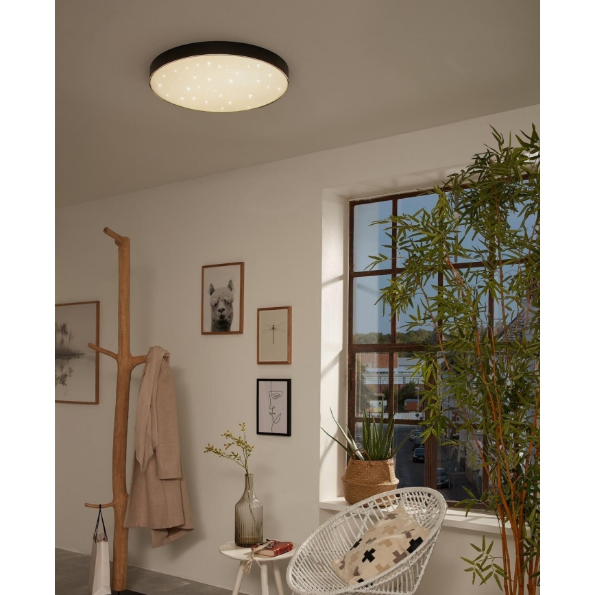 Briloner 7075-415 - LED Griestu lampa STAR SKY LED/24,5W/230V 4000K d. 38 cm melna