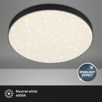 Briloner 7075-415 - LED Griestu lampa STAR SKY LED/24,5W/230V 4000K d. 38 cm melna