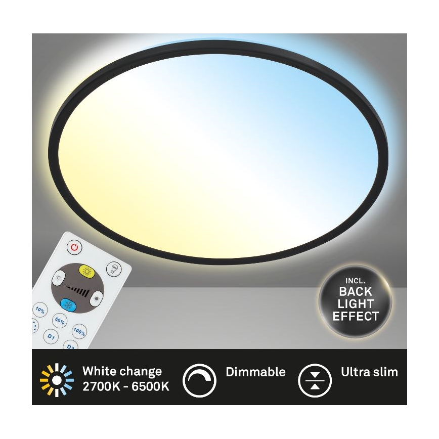 Briloner 7079-015 - LED Aptumšojama griestu lampa SLIM LED/18W/230V 2700-6500K + tālvadības pults