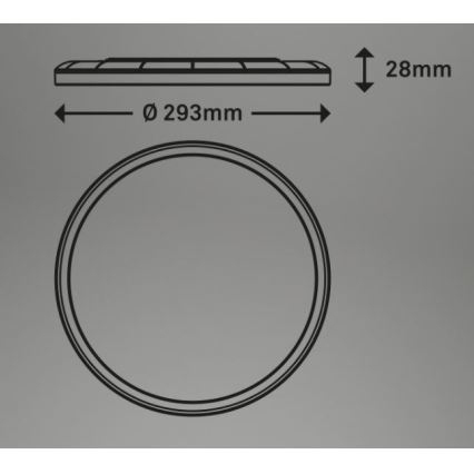 Briloner 7079-016 - LED Aptumšojama griestu lampa SLIM LED/18W/230V 2700-6500K + tālvadības pults