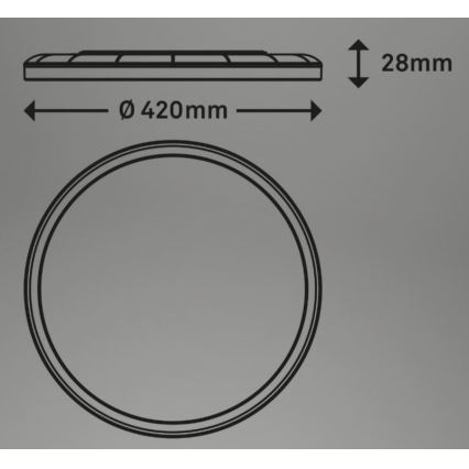 Briloner 7080-015 - LED Aptumšojama griestu lampa SLIM LED/22W/230V 2700-6500K + tālvadības pults