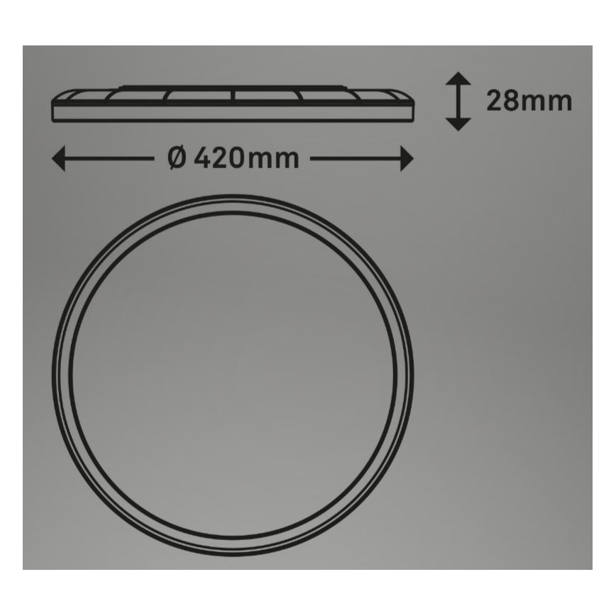 Briloner 7080-015 - LED Aptumšojama griestu lampa SLIM LED/22W/230V 2700-6500K + tālvadības pults