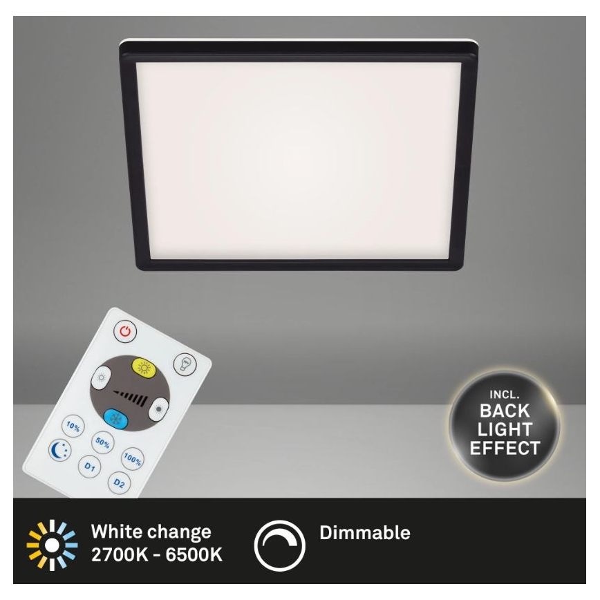 Briloner 7082-015 - LED Aptumšojama griestu lampa SLIM LED/22W/230V 2700-6500K + tālvadības pults