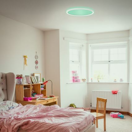 Briloner 7092-416 - RGBW Aptumšojama griestu lampa SLIM LED/15W/230V + tālvadības pults