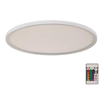 Briloner 7094-416 - LED RGBW Aptumšojama griestu lampa SLIM LED/22W/230V + tālvadības pults