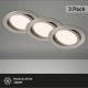 Briloner 7116-432 - KOMPLEKTS 3x LED Iegremdējama vannas istabas lampa FLAT IN LED/9W/230V IP23