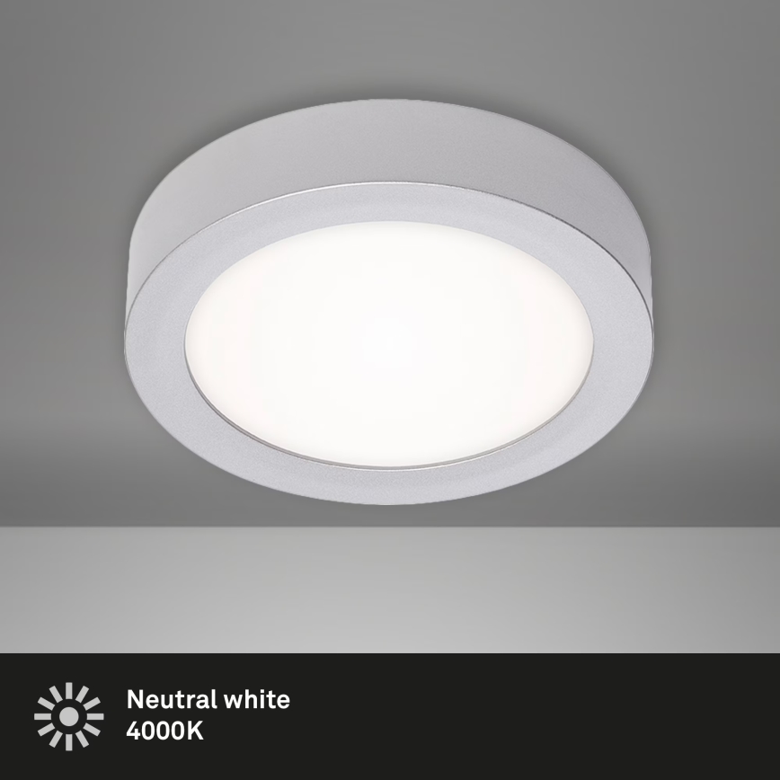 Briloner 7122-014 - LED griestu lampa FIRE, 11W/230V, 3000K, Ø17 cm, sudraba