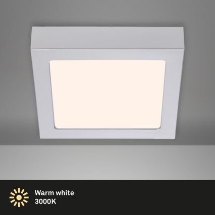 Briloner 7123-014 - LED griestu lampa FIRE LED/12W/230V 3000K 17x17cm sudraba