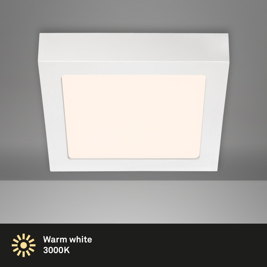 Briloner 7123-016 - LED griestu gaismeklis FIRE LED/12W/230V 3000K 17x17 cm balts