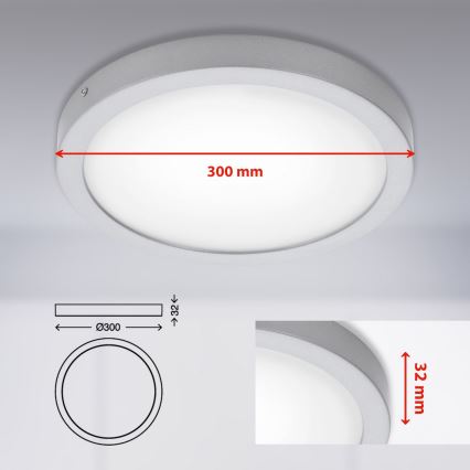 Briloner 7141-414 - LED Griestu lampa FIRE LED/21W/230V 4000K