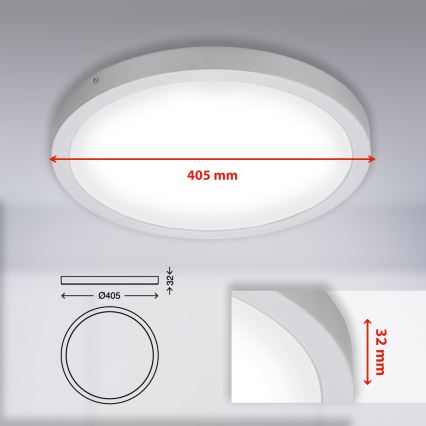 Briloner 7143-414 - LED Griestu lampa FIRE LED/24,5W/230V 4000K