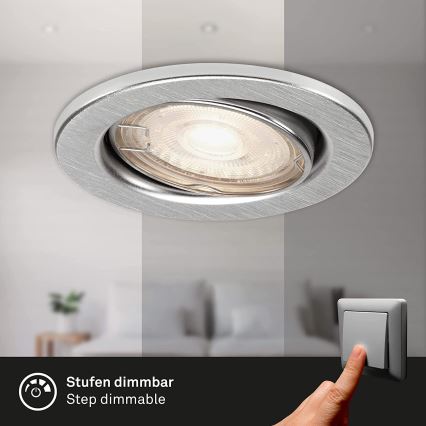 Briloner 7149-039 - KOMPLEKTS 3xLED Aptumšojama vannas istabas lampa 1xGU10/5W/230V IP23