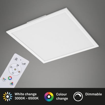 Briloner 7152-016 - LED RGB Aptumšojams virsapmetuma panelis COLOUR LED/24W/230V 3000-6500K + tālvadības pults