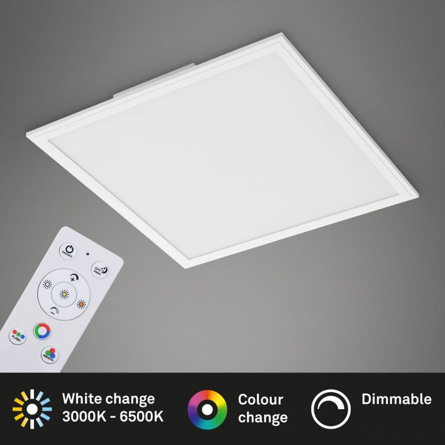 Briloner 7152-016 - LED RGB Aptumšojams virsapmetuma panelis COLOUR LED/24W/230V 3000-6500K + tālvadības pults