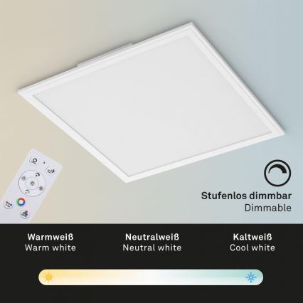 Briloner 7152-016 - LED RGB Aptumšojams virsapmetuma panelis COLOUR LED/24W/230V 3000-6500K + tālvadības pults
