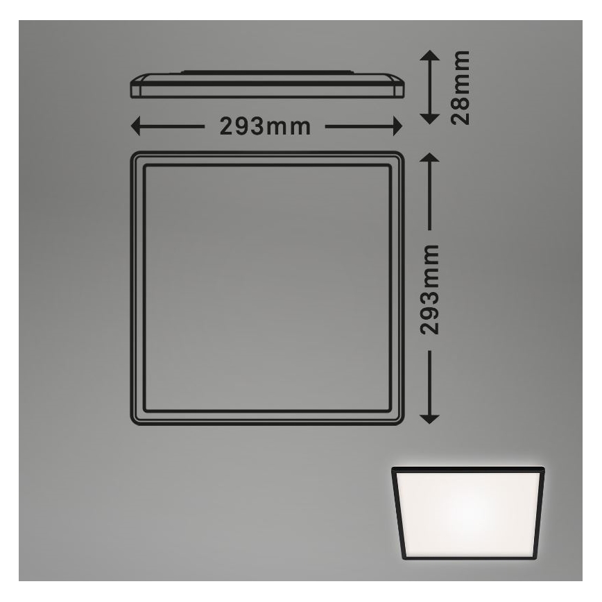 Briloner 7156-415 - LED Griestu lampa SLIM LED/18W/230V