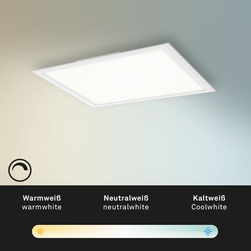 Briloner 7179-016 - LED Aptumšojama griestu lampa PIATTO LED/24W/230V 3000-6500K + tālvadības pults
