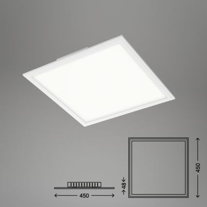 Briloner 7179-016 - LED Aptumšojama griestu lampa PIATTO LED/24W/230V 3000-6500K + tālvadības pults