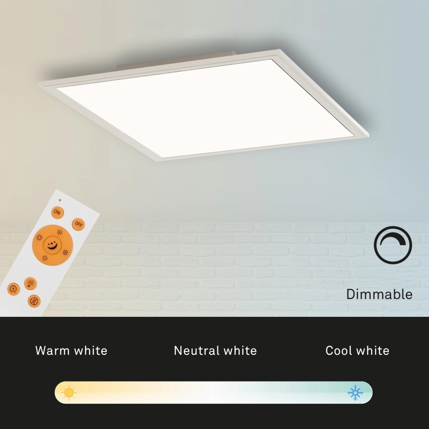 Briloner 7194-016 - LED  Aptumšojams griestu gaismeklis SIMPLE LED/18W/230V 3000-6500K + tālvadības pults