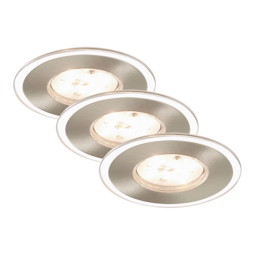 Briloner 7197-032 - KOMPLEKTS 3x LED Aptumšojama iegremdējama vannas istabas lampa LED/4,5W/230V IP44