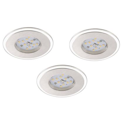 Briloner 7197-039-KOMPLEKTS 3x LED Aptumšojama iegremdējama vannas istabas lampa LED/4,5W/230V IP44