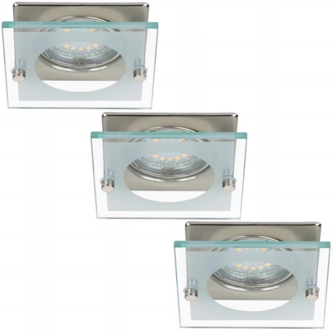 Briloner 7202-032 - KOMPLEKTS 3x LED Vannas istabas iebūvējams gaismeklis ATTACH 1xGU10/4W/230V