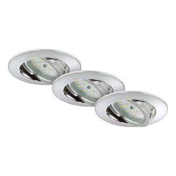 Briloner 7209-038 - KOMPLEKTS 3x LED Iegremdējama vannas istabas lampa LED/5W/230V IP23
