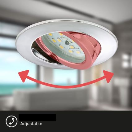 Briloner 7209-038 - KOMPLEKTS 3x LED Iegremdējama vannas istabas lampa LED/5W/230V IP23