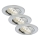 Briloner 7209-039 - komplekts 3x LED vannas istabas iebūvējamie griestu gaismekļi ATTACH LED/5W/230V IP23, matēts hroms