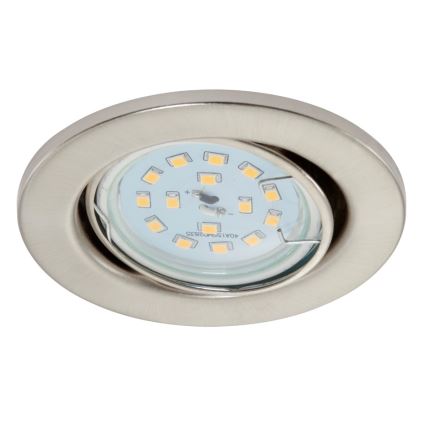 Briloner 7220-032 - PACK 3x LED Vannas istabas iebūvējams gaismeklis FIT 1xGU10/5W/230V matēts niķelis