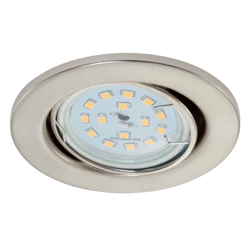 Briloner 7220-032 - PACK 3x LED Vannas istabas iebūvējams gaismeklis FIT 1xGU10/5W/230V matēts niķelis