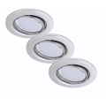 Briloner 7221-039 - KOMPLEKTS 3x LED Vannas istabas iegremdējama lampa 1xGU10/3W/230V IP23 sudraba