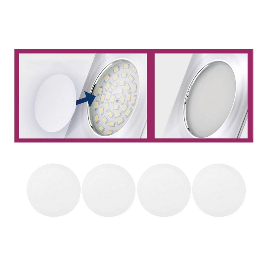 Briloner 7224-040 - KOMPLEKTS 4x Difuzors iegremdējamām lampām d. 69 mm