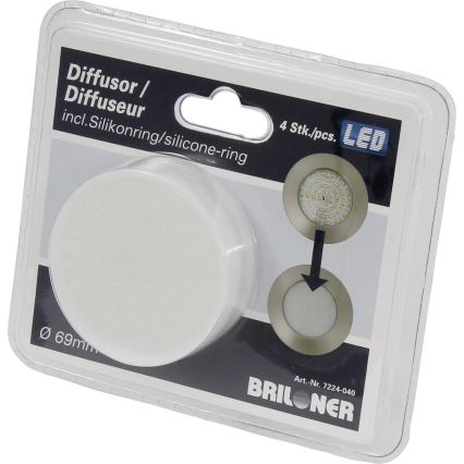 Briloner 7224-040 - KOMPLEKTS 4x Difuzors iegremdējamām lampām d. 69 mm