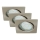Briloner 7230-032 - KOMPLEKTS 3x LED Vannas istabas iegremdēts gaismeklis SQUARE 1xGU10/3W/230V