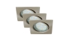 Briloner 7230-032 - KOMPLEKTS 3x LED Vannas istabas iegremdēts gaismeklis SQUARE 3xGU10/3W/230V