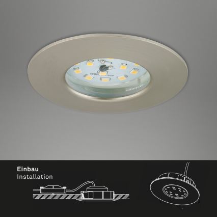 Briloner 7231-032 - KOMPLEKTS 3x LED Aptumšojama bathroom iegremdējama ATTACH lampa LED/5,5W/230V IP44