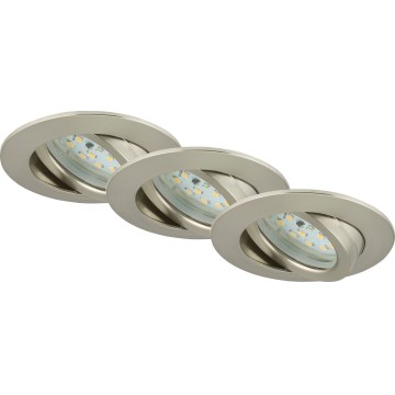 Briloner 7232-032 - Komplekts: 3 iebūvējami vannas istabas LED griestu gaismekļi ar regulējamu spilgtumu ATTACH LED/5,5W/230V IP23