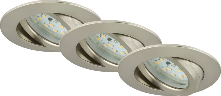 Briloner 7232-032 - Komplekts: 3 iebūvējami vannas istabas LED griestu gaismekļi ar regulējamu spilgtumu ATTACH LED/5,5W/230V IP23