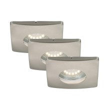Briloner 7239-032 - KOMPLEKTS 3x LED Vannas istabas iebūvējams gaismeklis ATTACH 1xGU10/4W/230V IP44
