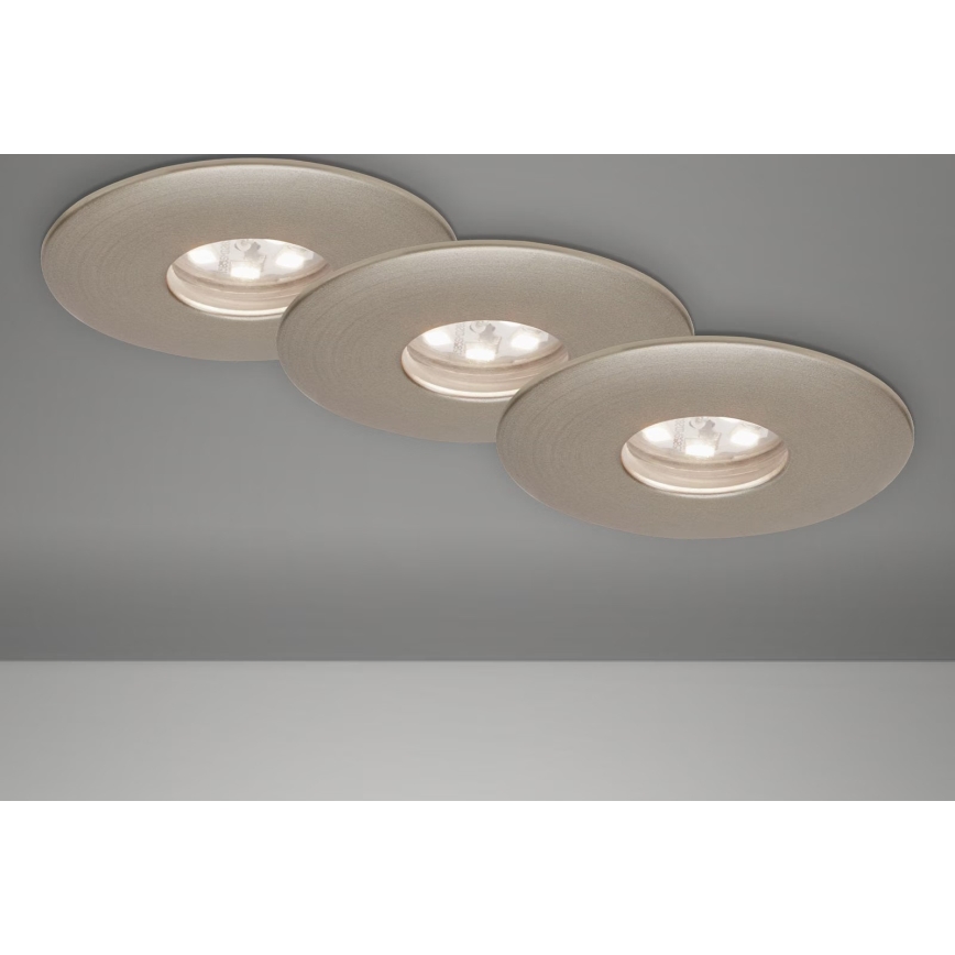 Briloner 7240-032 - KOMPLEKTS 3x LED Iegremdējama vannas istabas lampa ATTACH LED/1,8W/230V IP44 matēts hroms