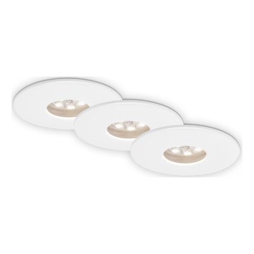 Briloner 7240-036 -KOMPLEKTS 3x LED Iegremdējama vannas istabas lampa ATTACH LED/1,8W/230V IP44 balta