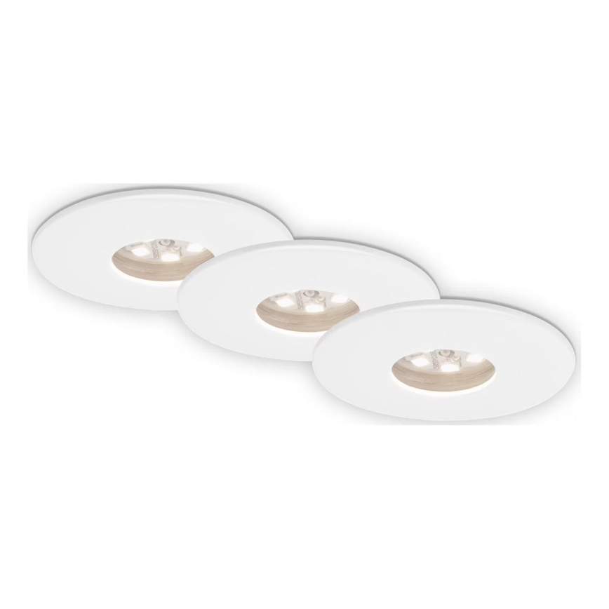 Briloner 7240-036 -KOMPLEKTS 3x LED Iegremdējama vannas istabas lampa ATTACH LED/1,8W/230V IP44 balta