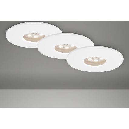 Briloner 7240-036 -KOMPLEKTS 3x LED Iegremdējama vannas istabas lampa ATTACH LED/1,8W/230V IP44 balta
