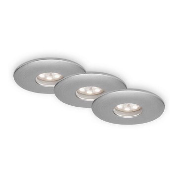 Briloner 7240-039 - KOMPLEKTS 3x LED Iegremdējama vannas istabas lampa LED/1,8W/230V IP44